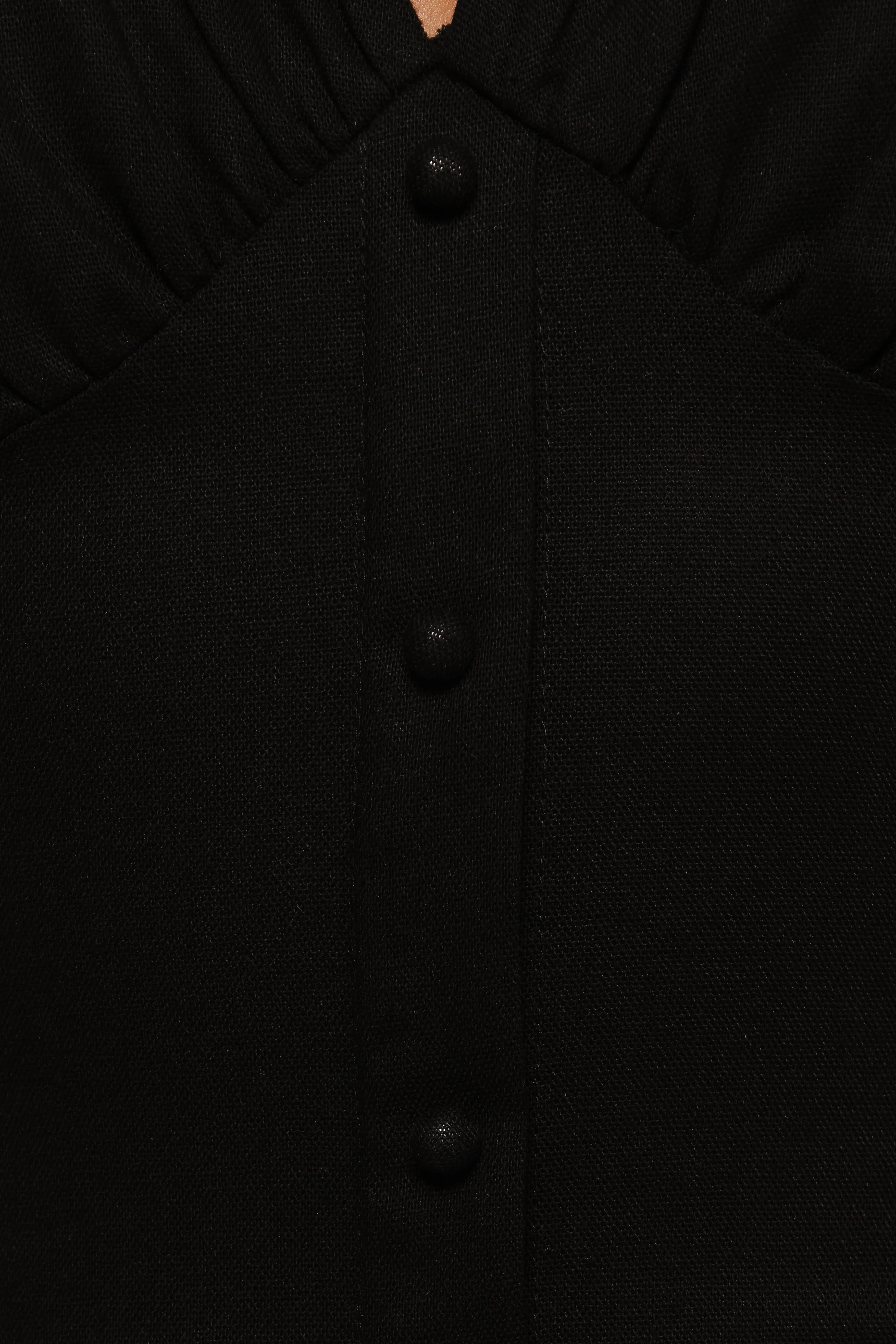 Barbara Midi Button Down Dress - Black