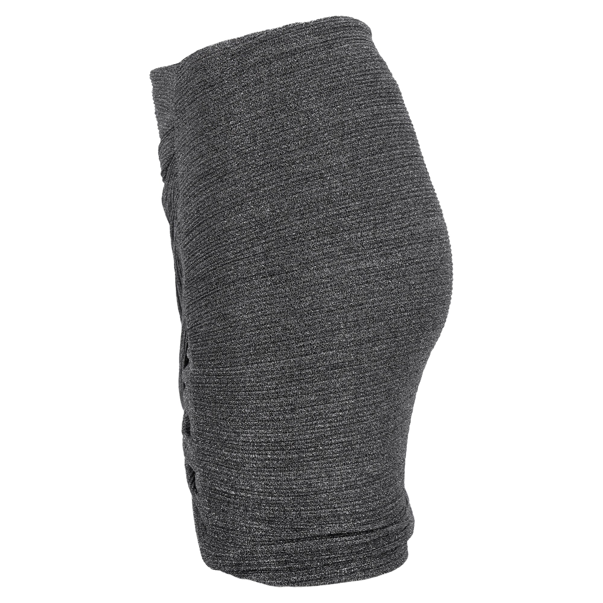 Iro Brendal Draped Metallic Knit Mini Skirt in Silver Polyester