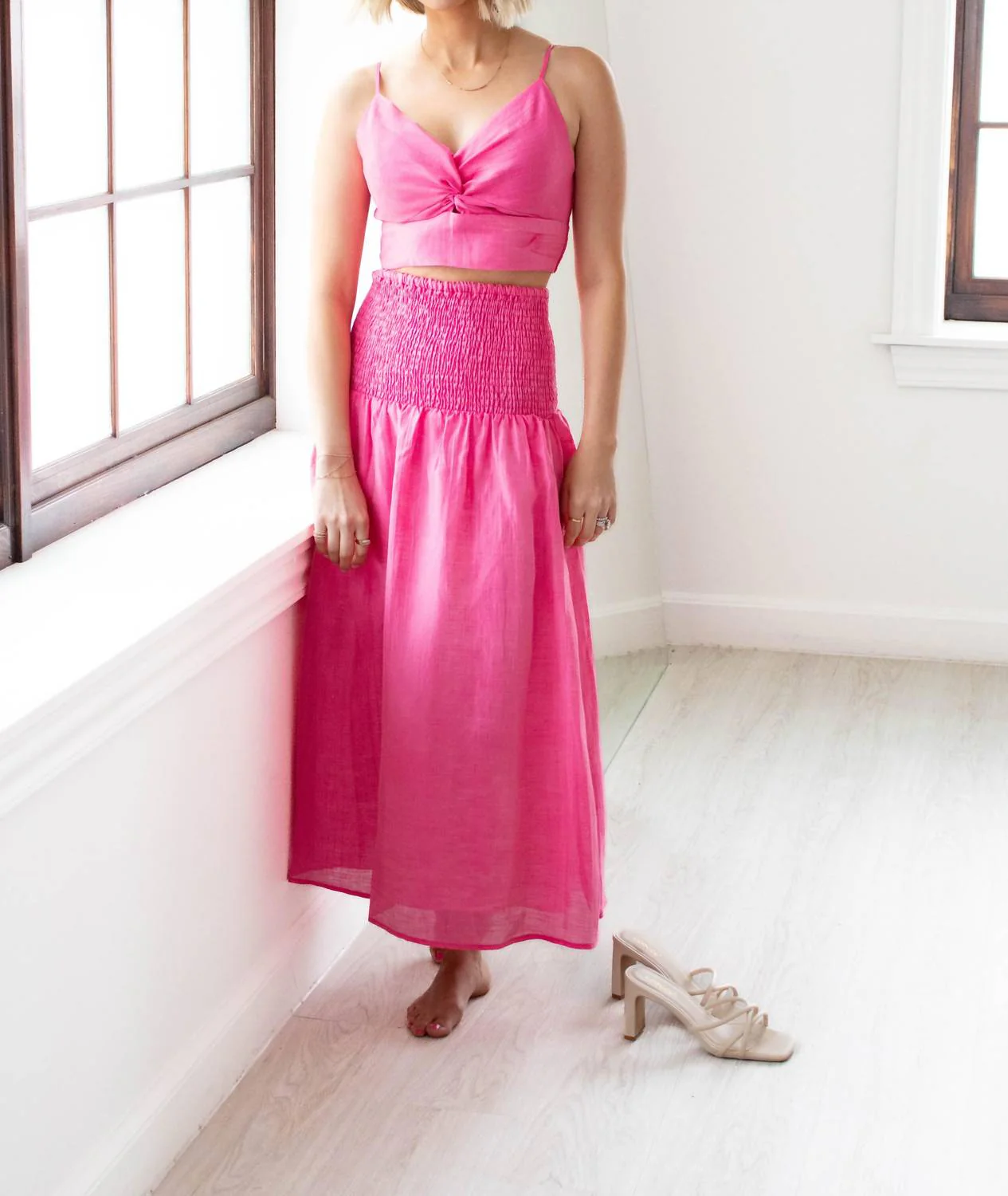 Fiona Skirt In Peony Pink