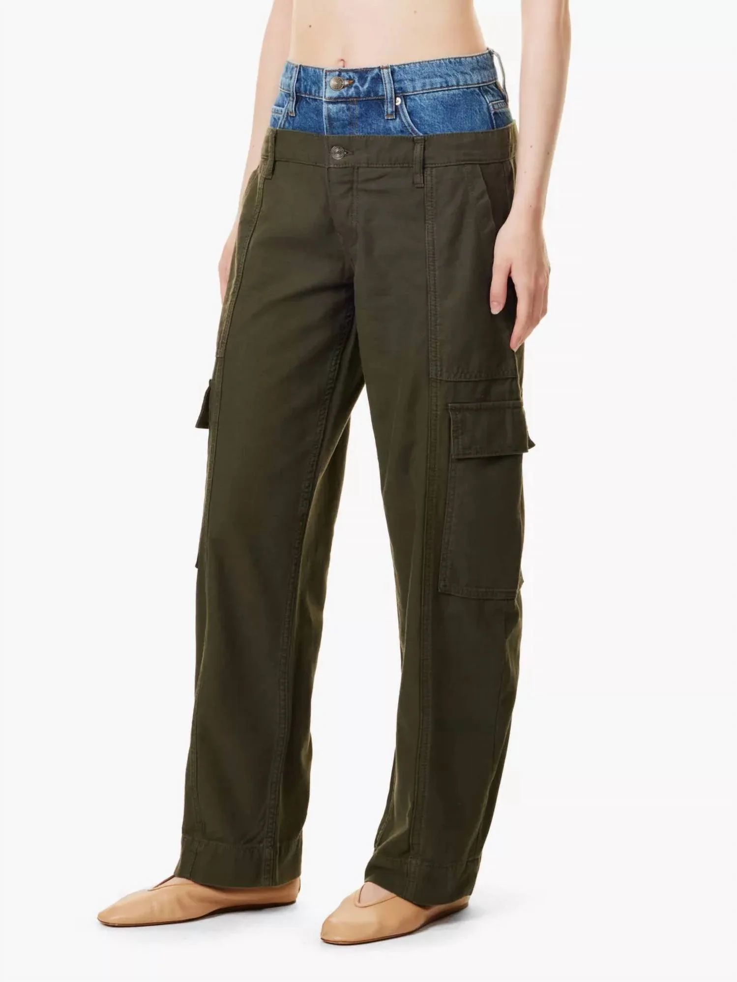 Le Mix Cargo Barrel Pants In Whiplash