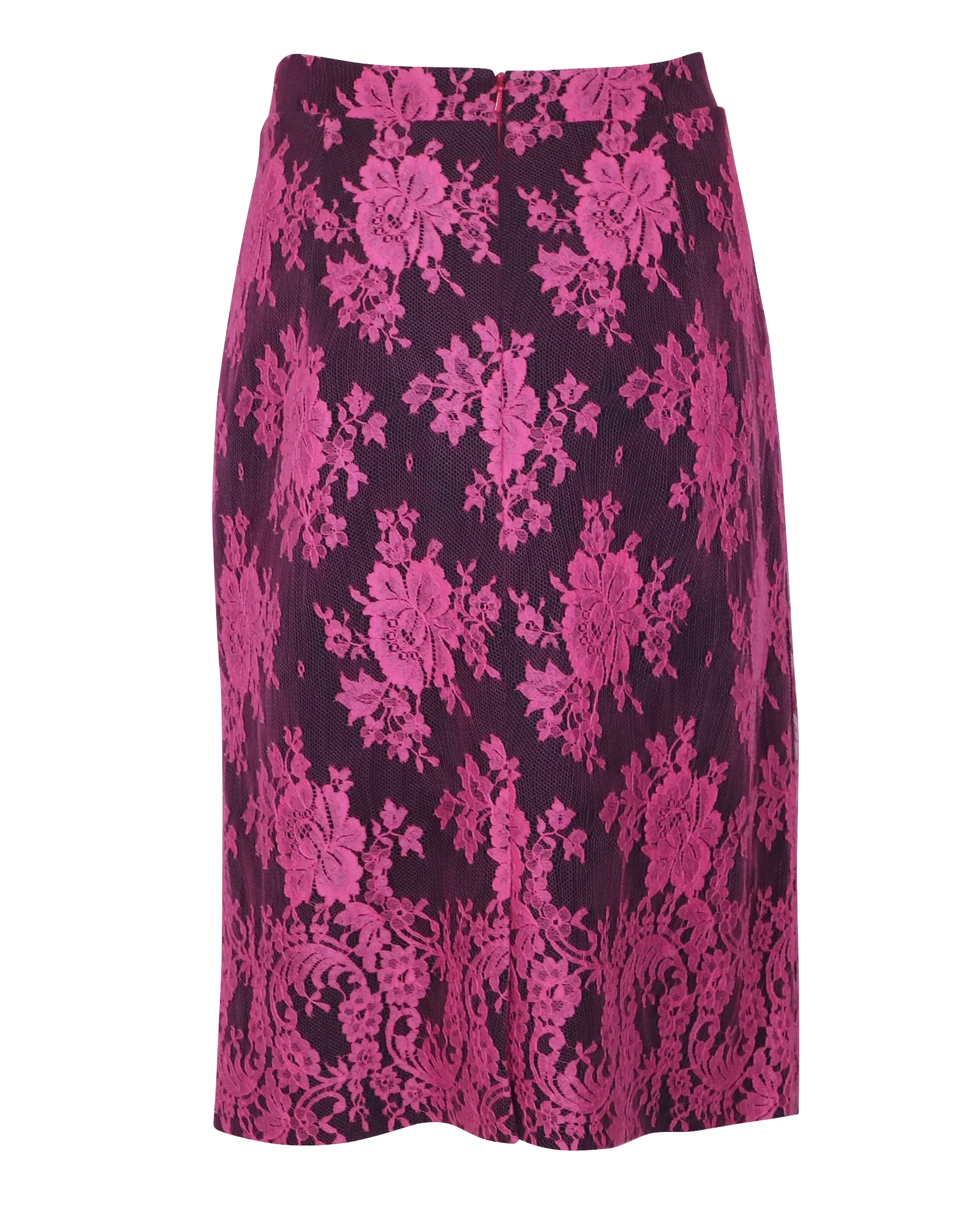 Erdem Shawna Floral Lace Skirt in Pink Viscose