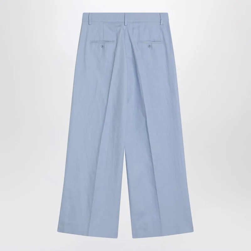 Weekend Max Mara Women's blue Cotton And Linen Pants