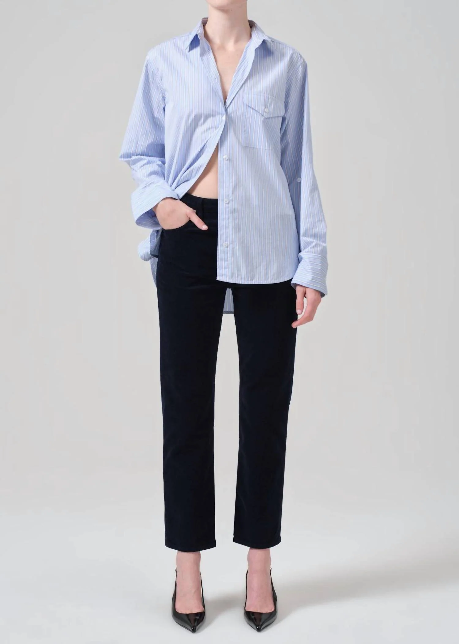 Zurie Ankle In Corduroy Navy