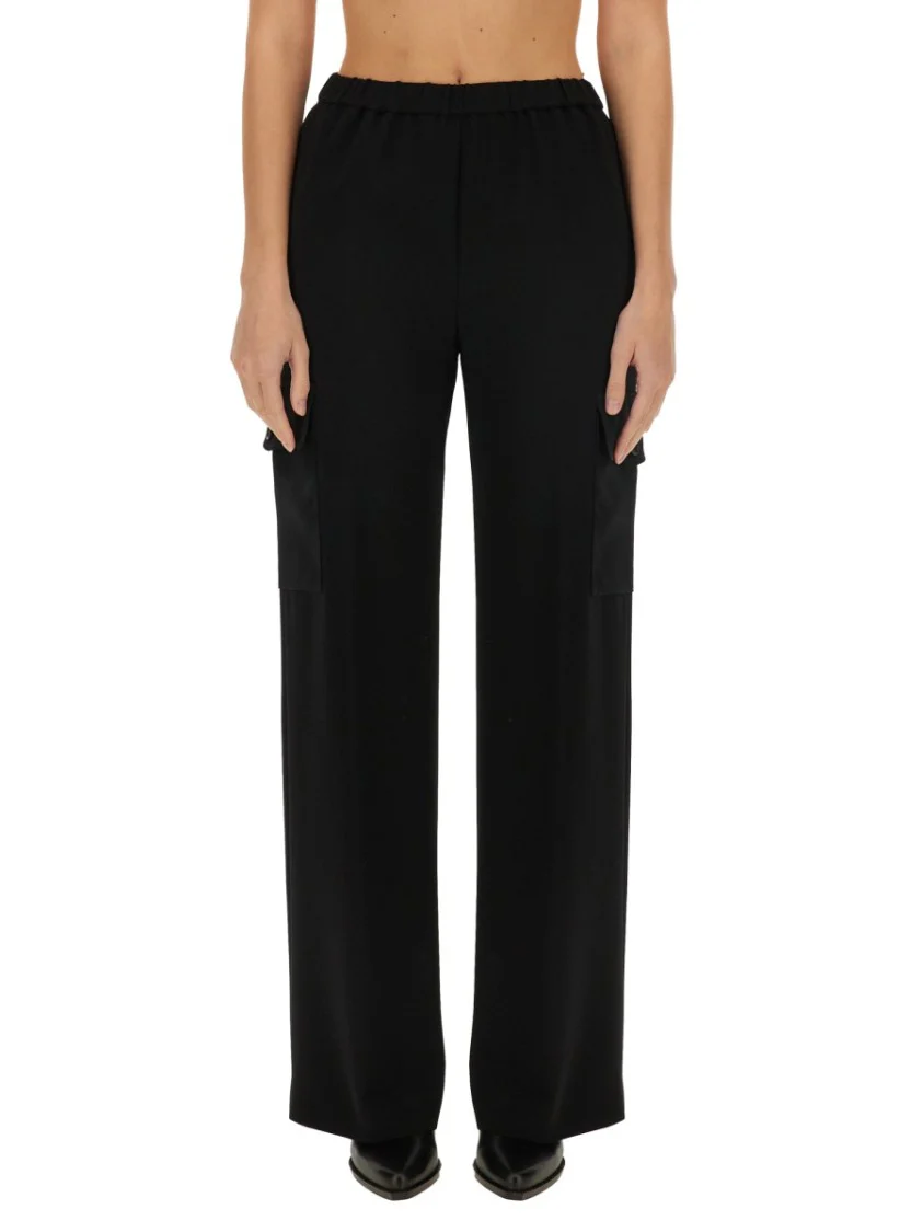 Relaxed-Fit High-Waisted Pants With Side Pockets