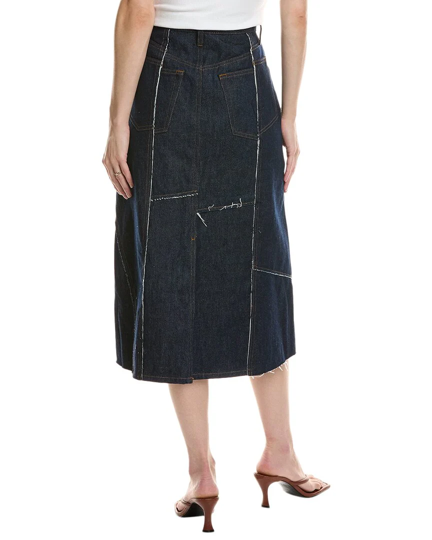 FRAME Denim The Patchwork Midi Skirt