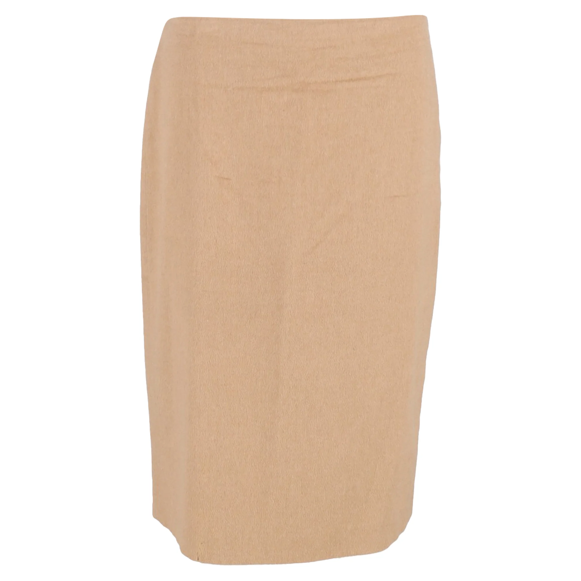 Max Mara Midi Pencil Skirt in Brown Wool