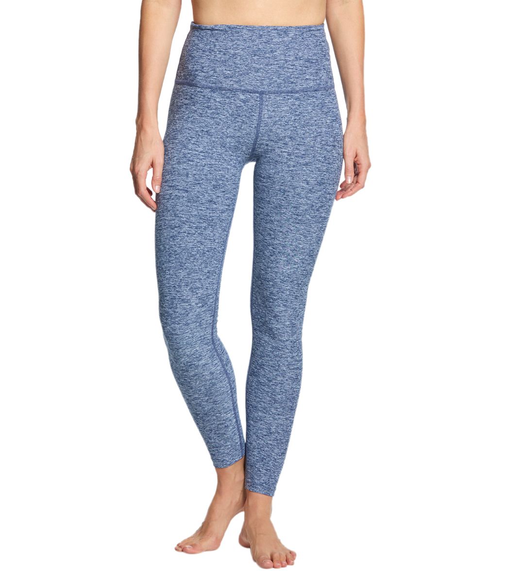 Beyond Yoga Spacedye High Waisted Caught In The Midi 7/8 Yoga Leggings White/Outlaw Navy