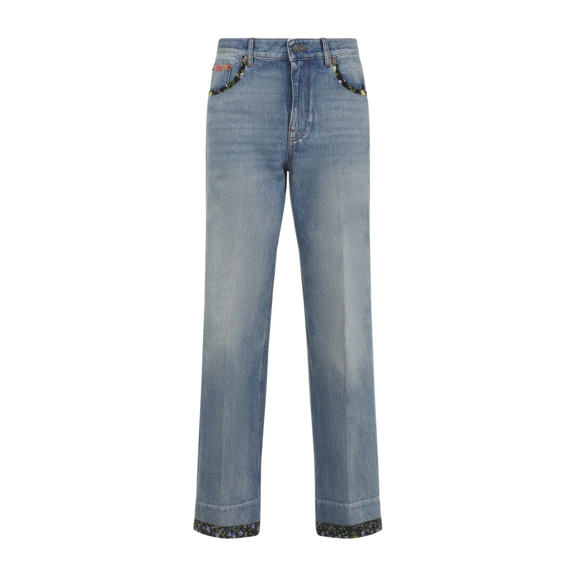 Mid Blue Cotton Jeans
