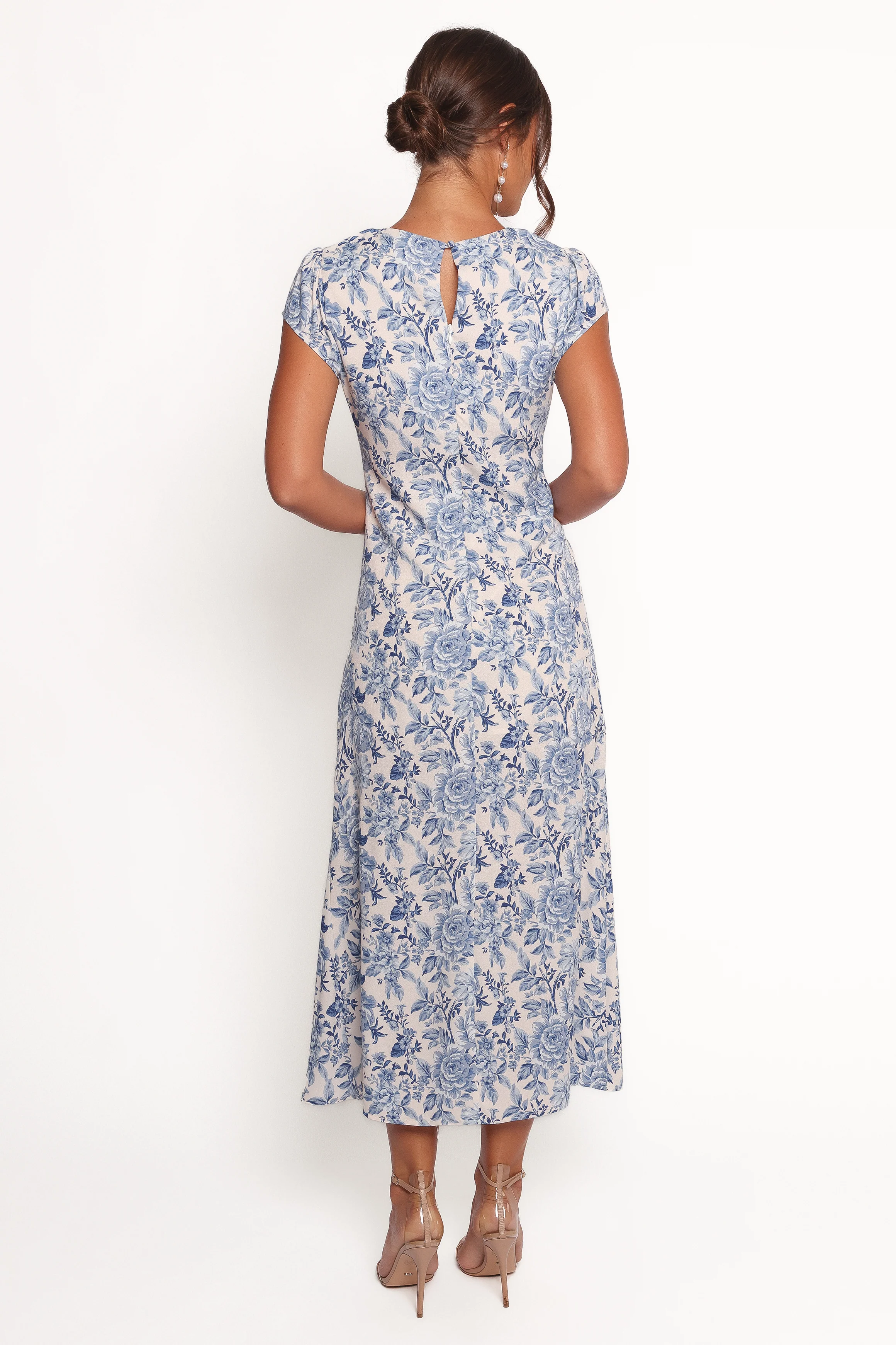 Lisbeth Midi Dress - Blue Floral
