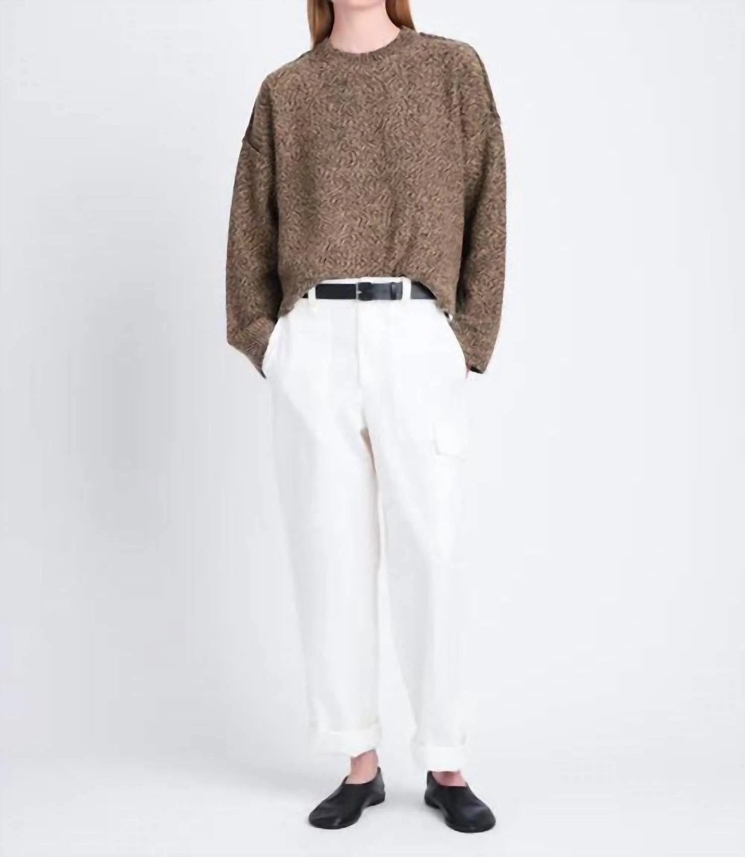 Octavia Pant In Off White