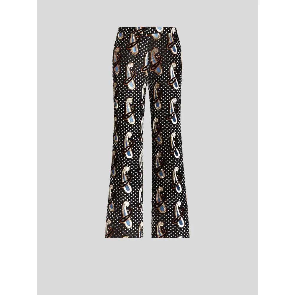 FLARED JACQUARD TROUSERS