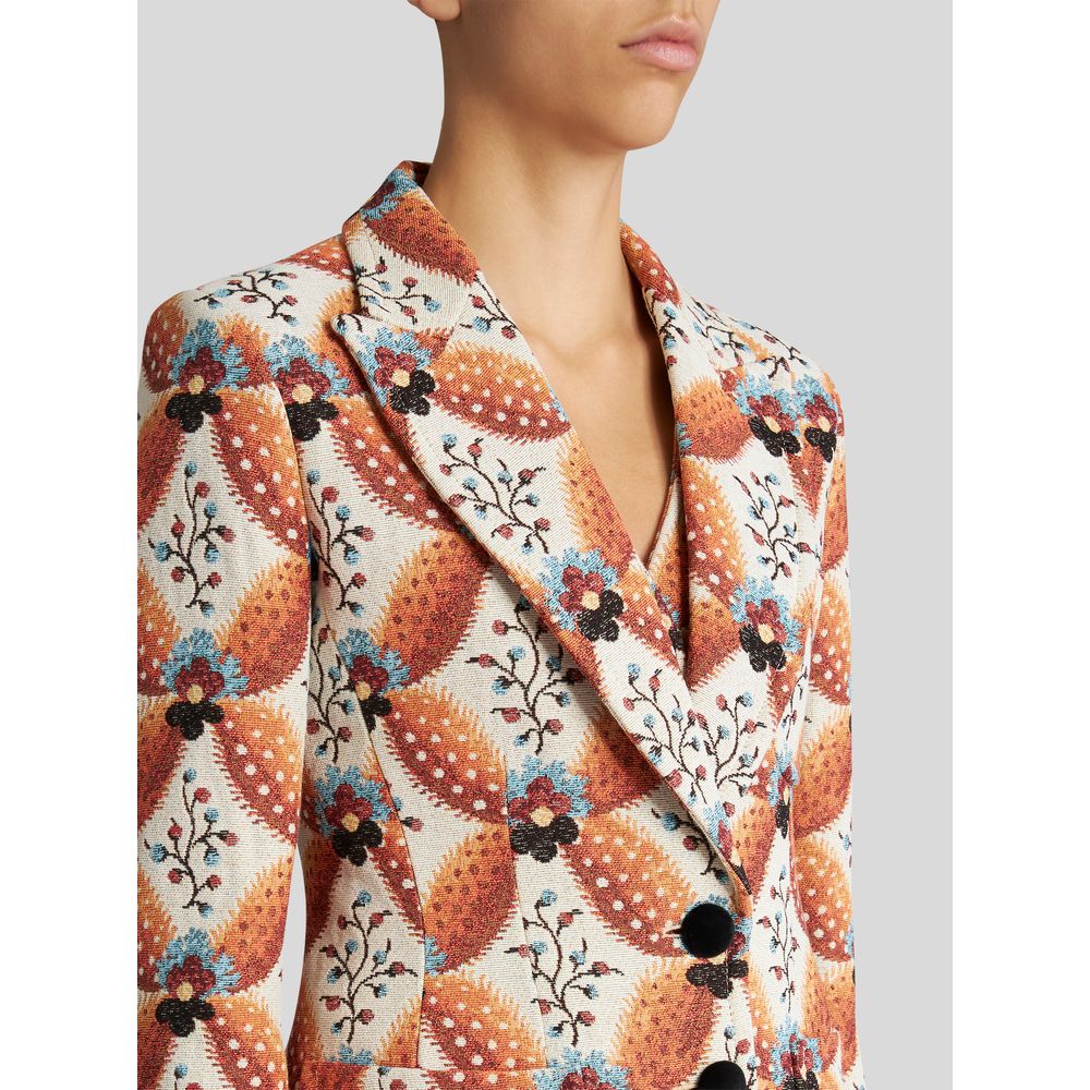 JACQUARD JACKET WITH GEOMETRIC PATTERN