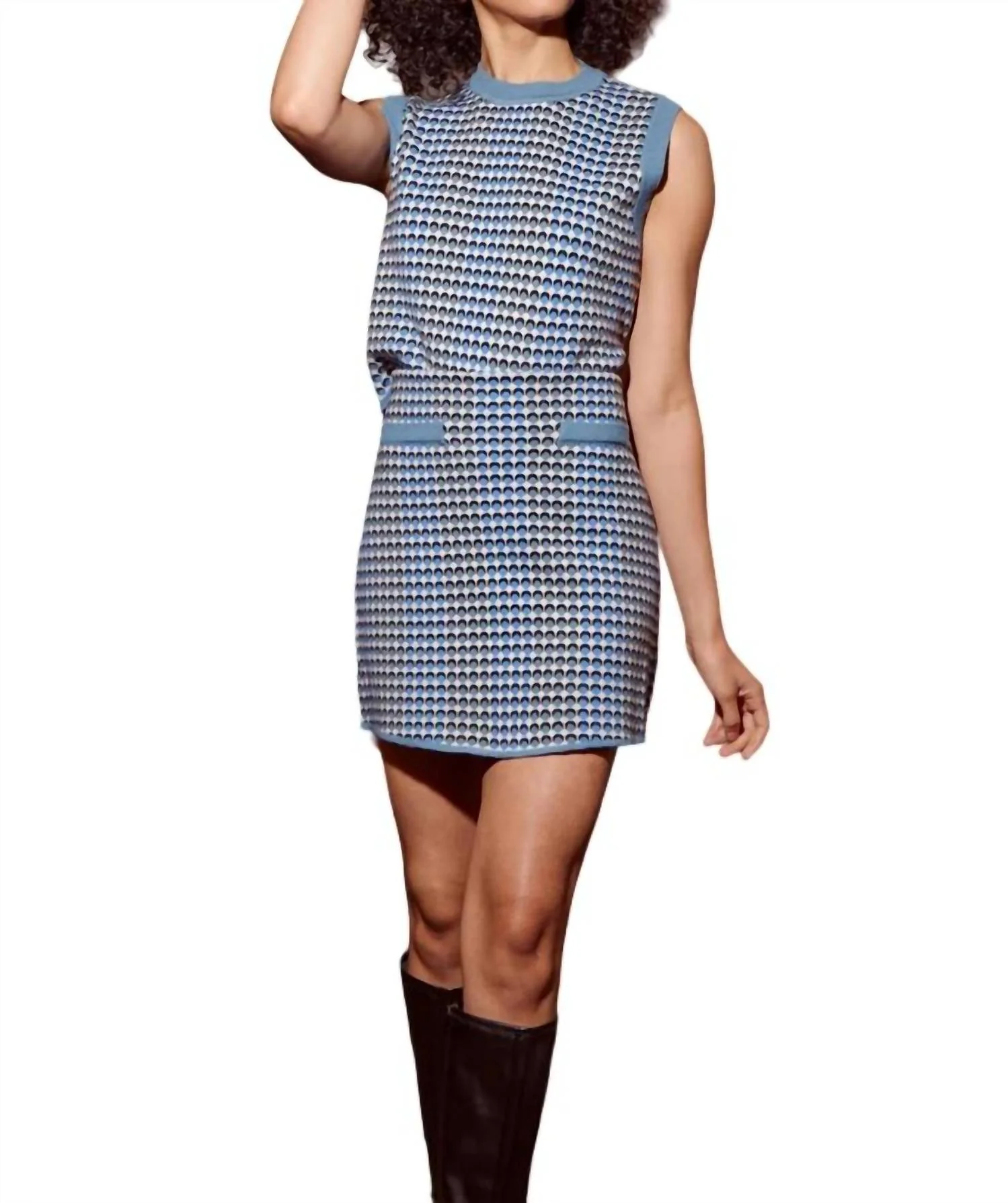 Minnie Knit Skirt In Blue Multi