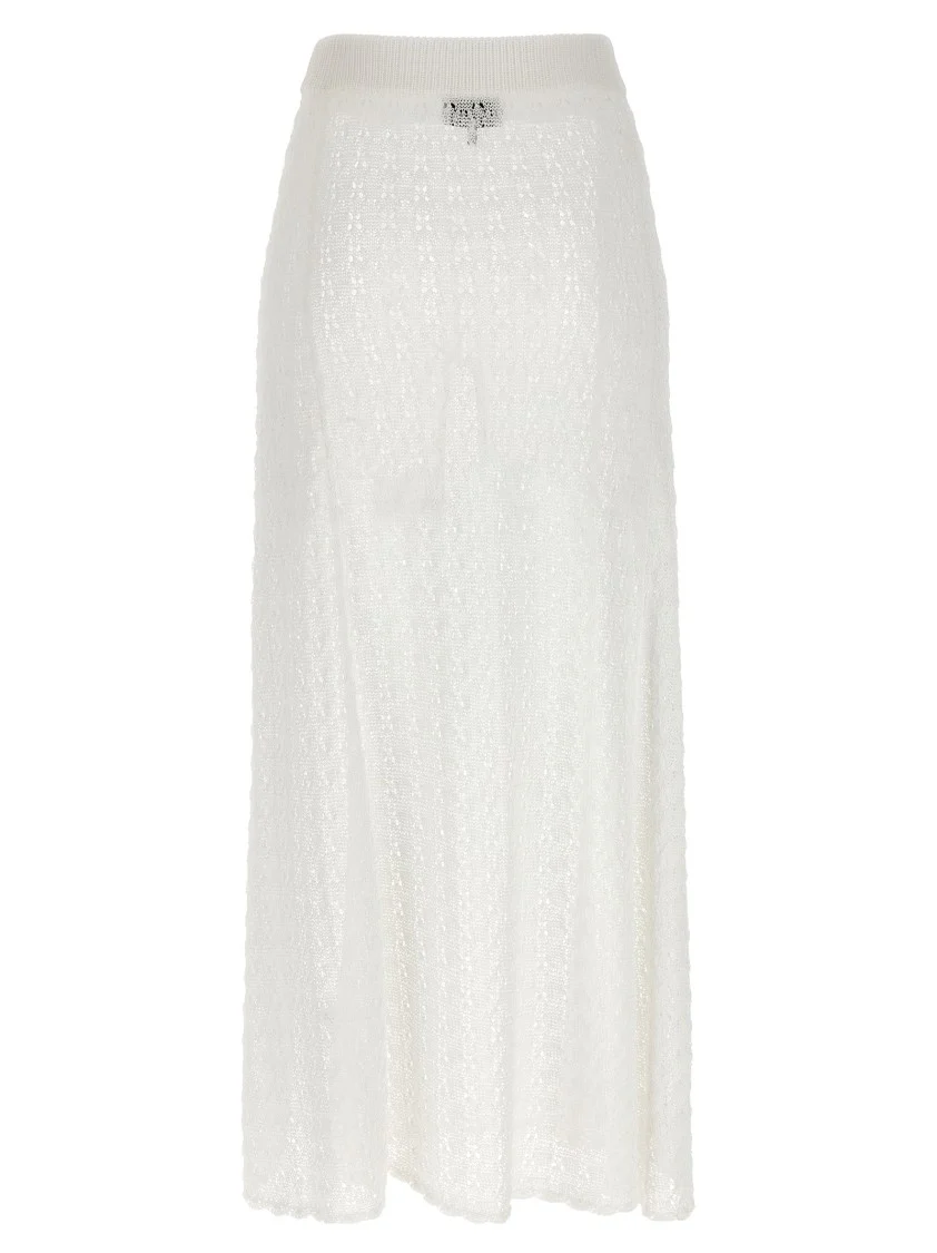 Shiny Pointelle Knit' Skirt
