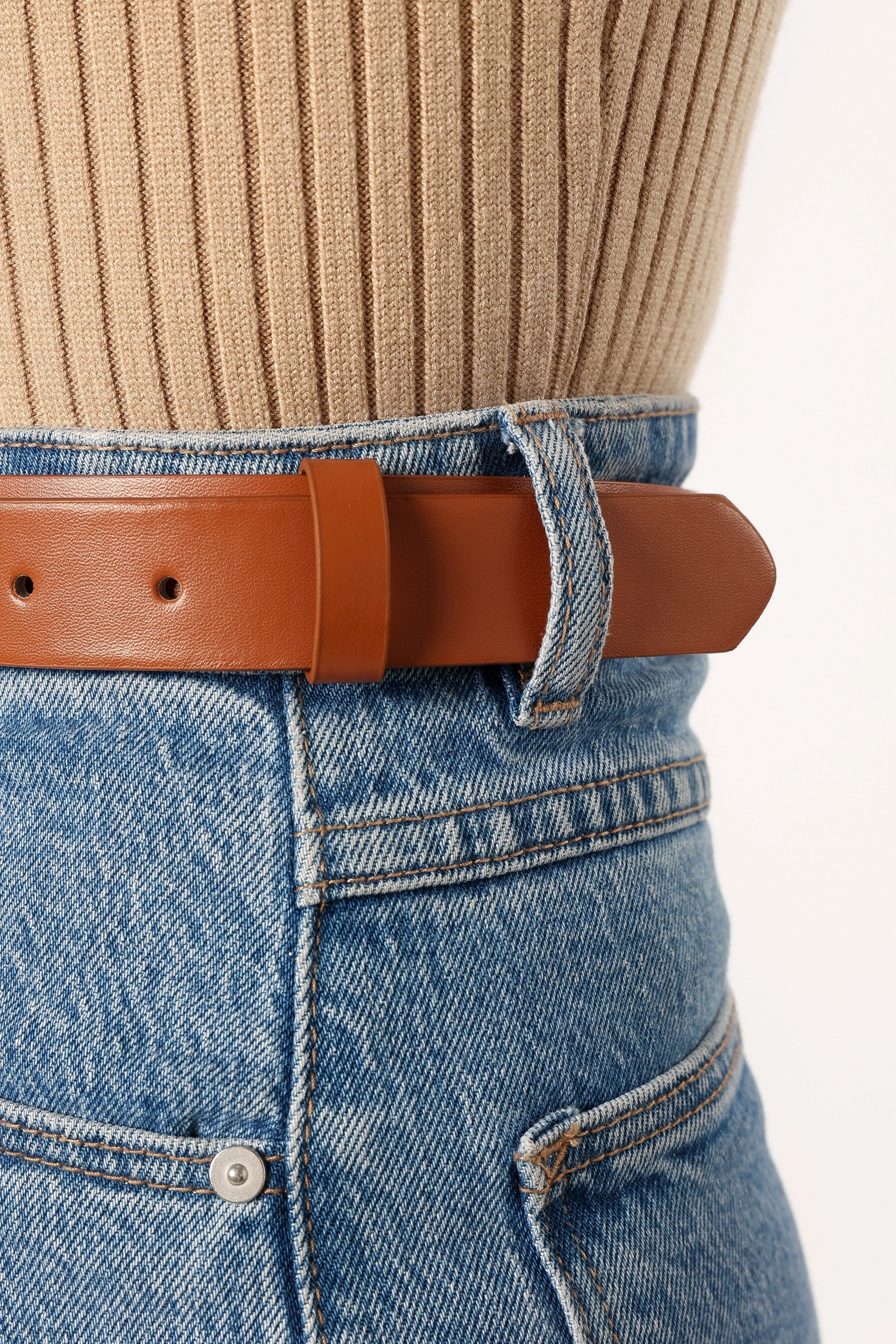 Serena Belt - Tan Gold