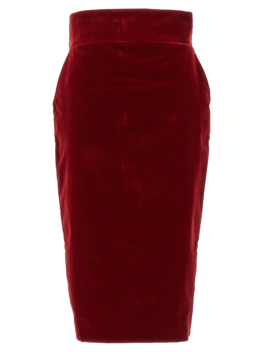 Velvet Midi Skirt