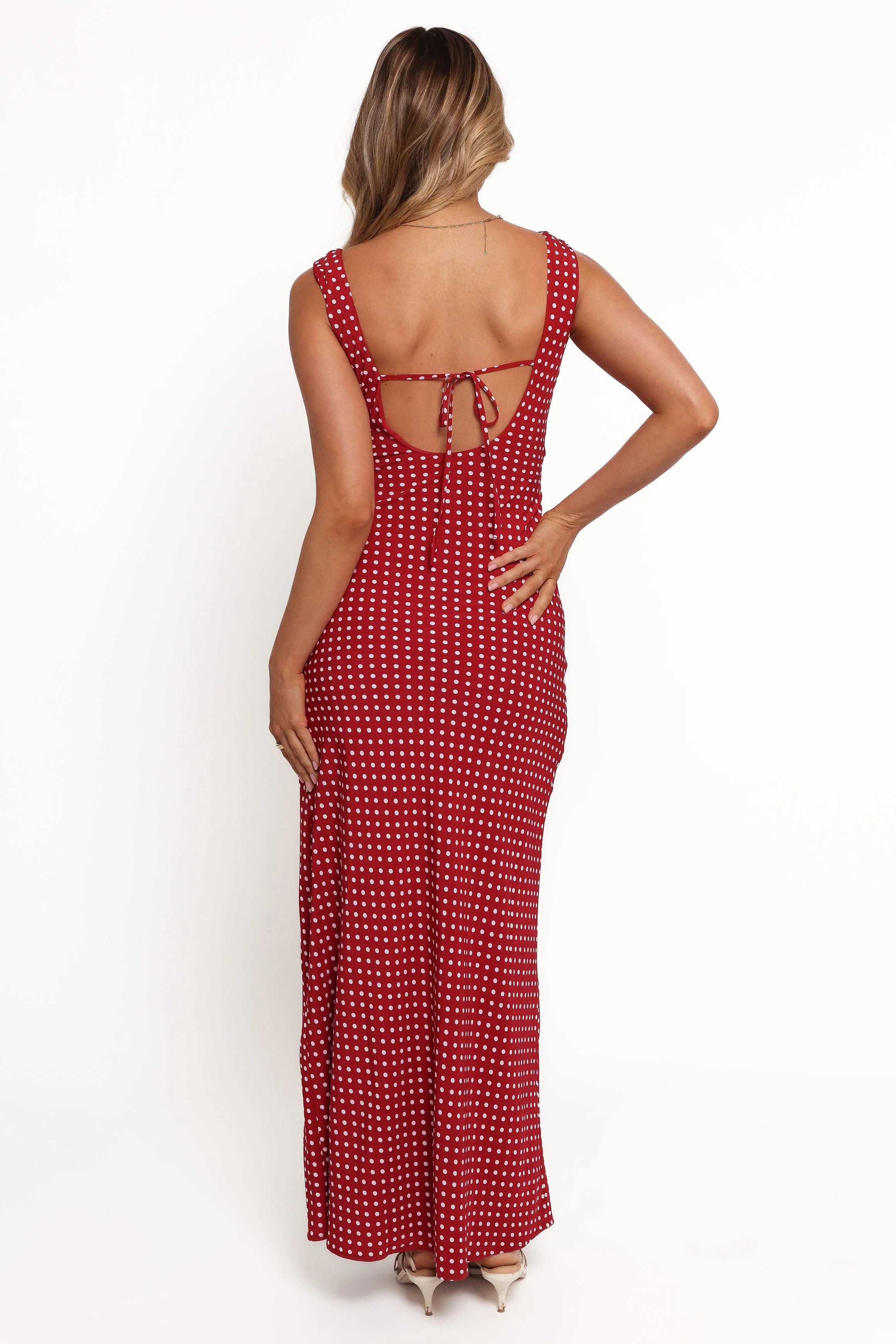 Leni Maxi Dress - Red Polka Dot