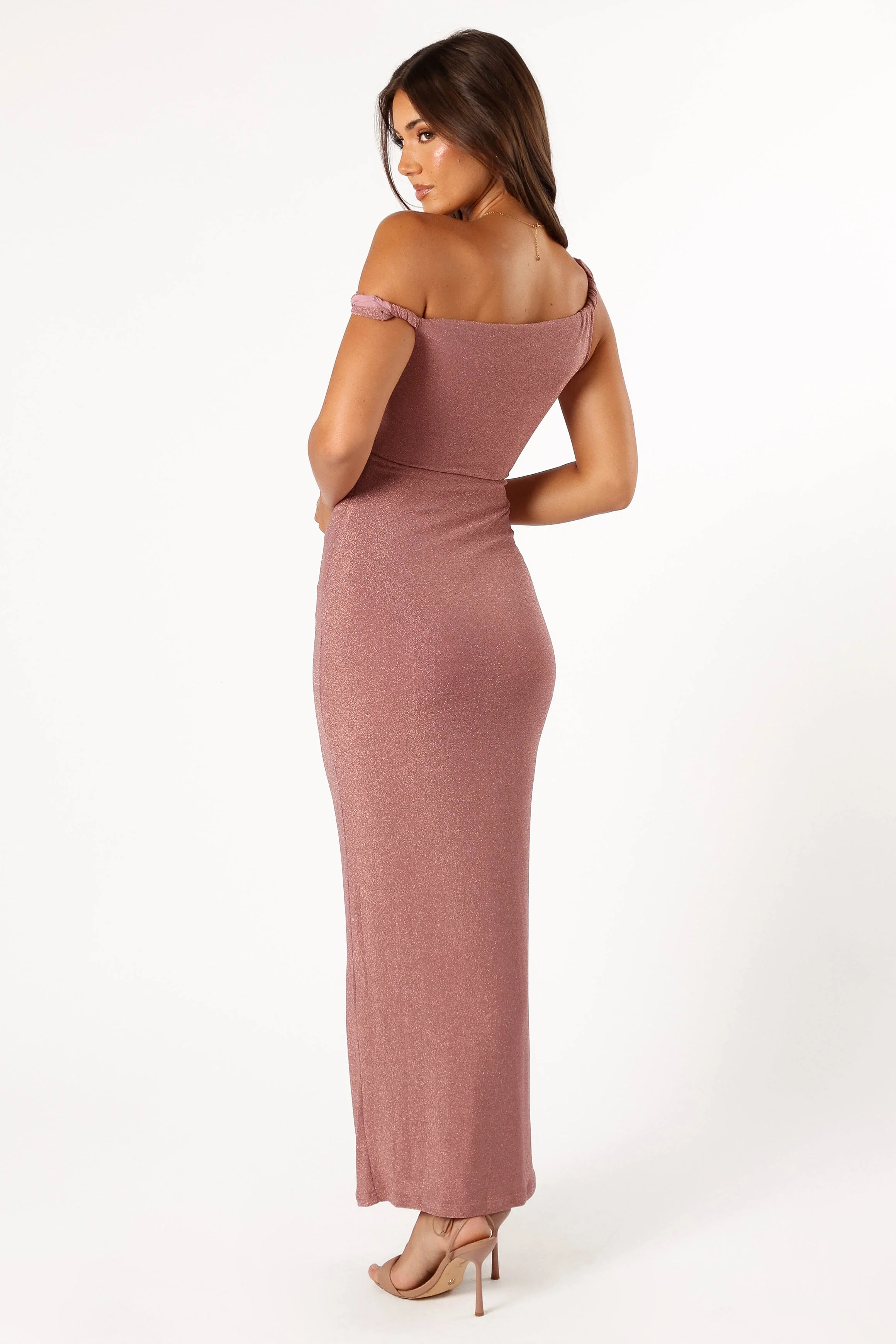 Sebastian Off Shoulder Maxi Dress - Dusty Rose