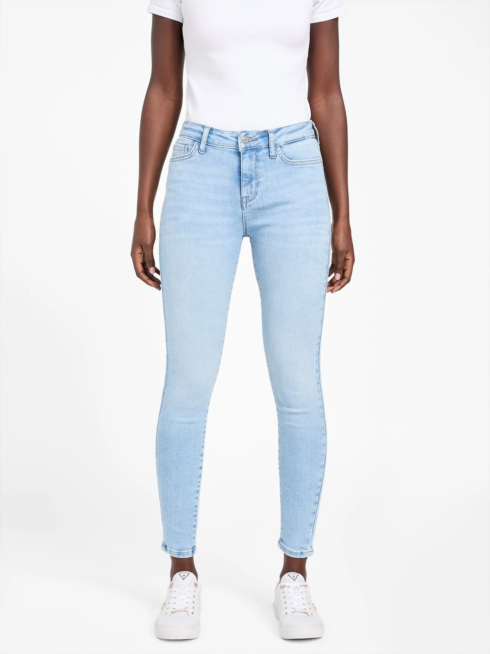 Eco Serena Mid-Rise Bling Pocket Skinny Jeans