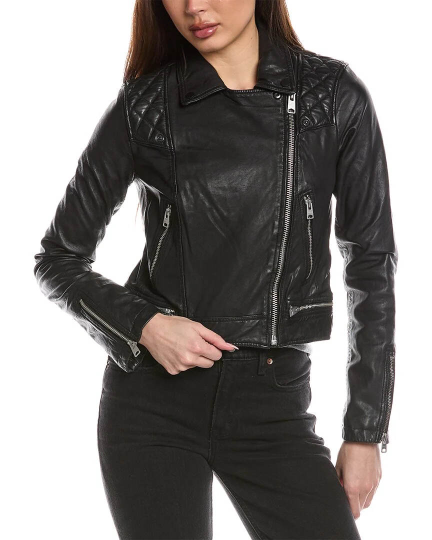 AllSaints Conroy Leather Biker Jacket