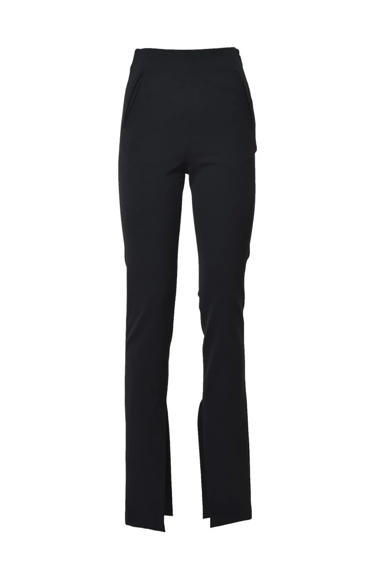 Straight-Leg Trousers With High Waist