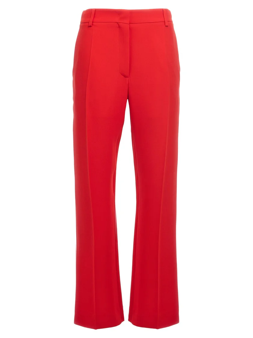 Silk Cady Trousers With Tailored Silhouette