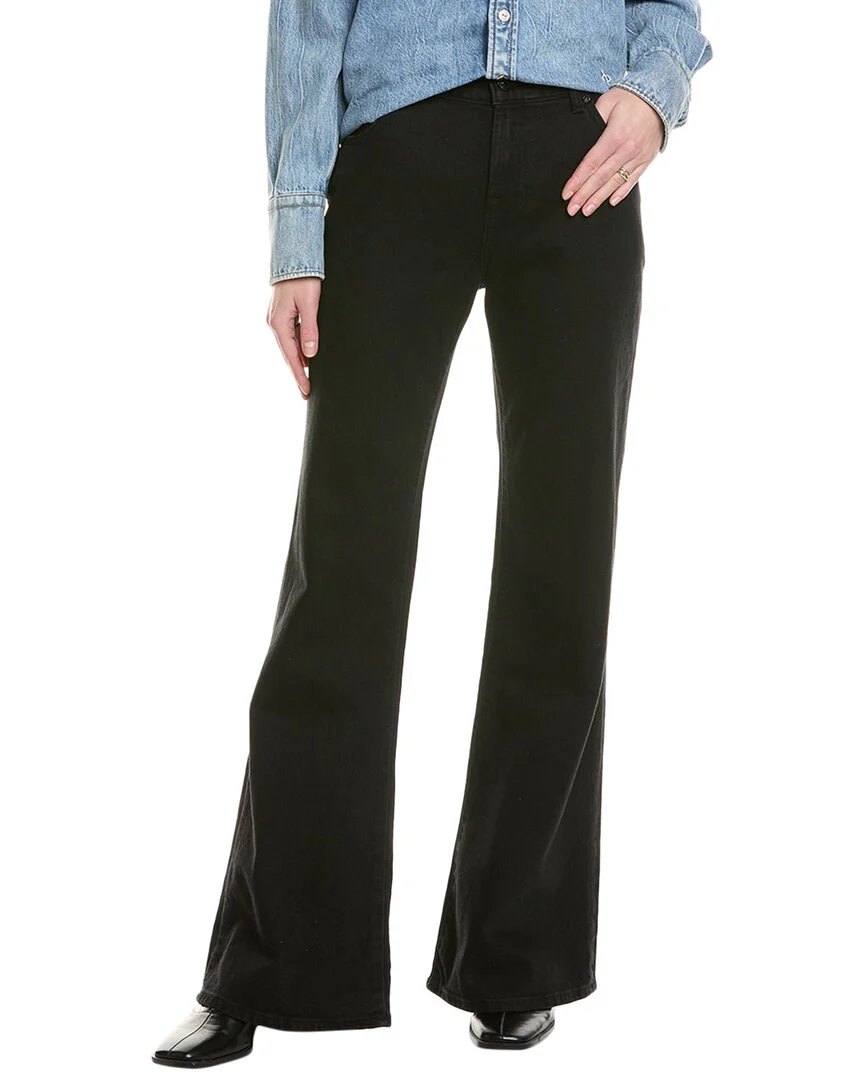 7 For All Mankind Spencer Rinse Black Flare Jean