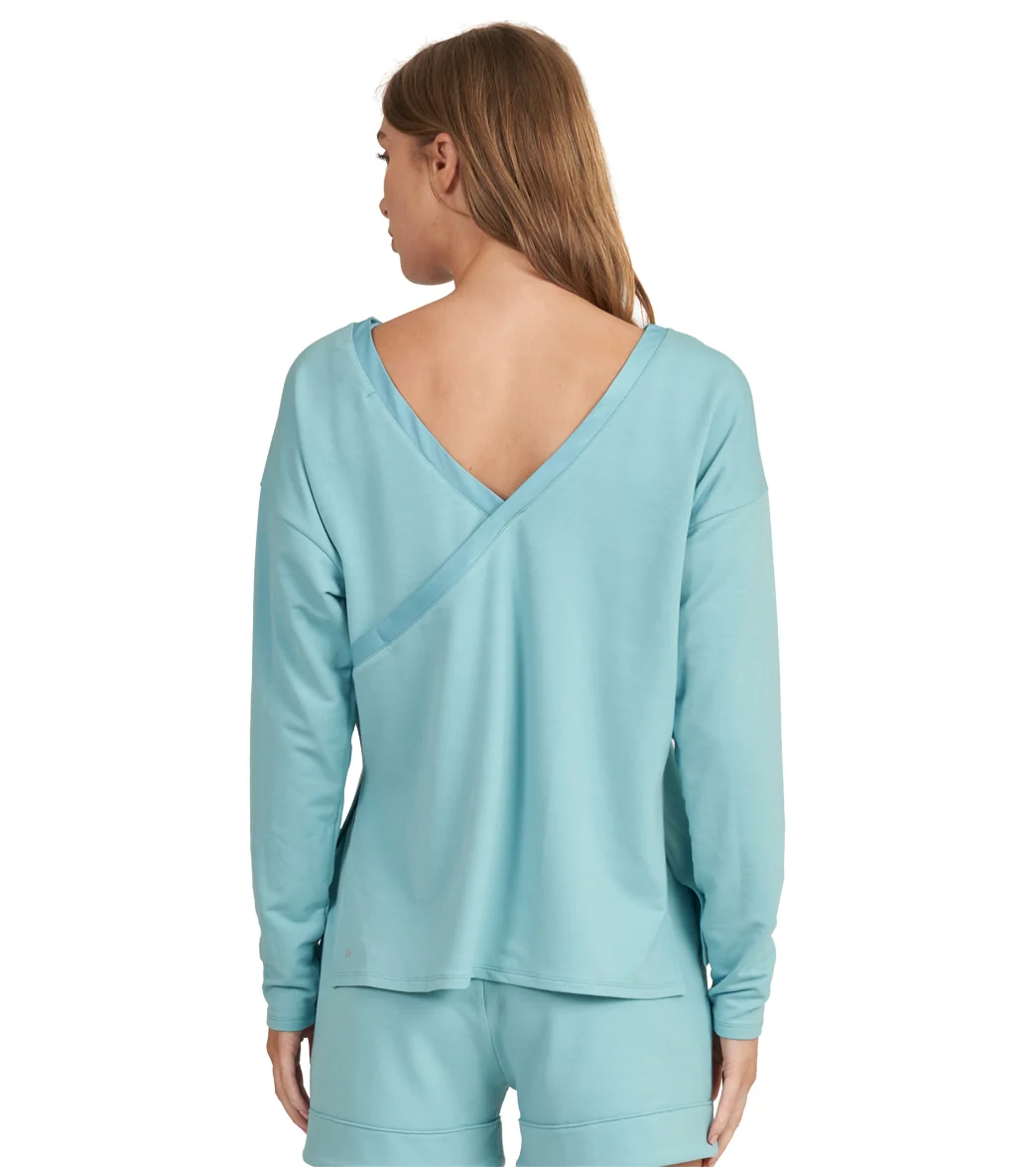 Thrive Societe Cross Back Satin Trim Pull Over