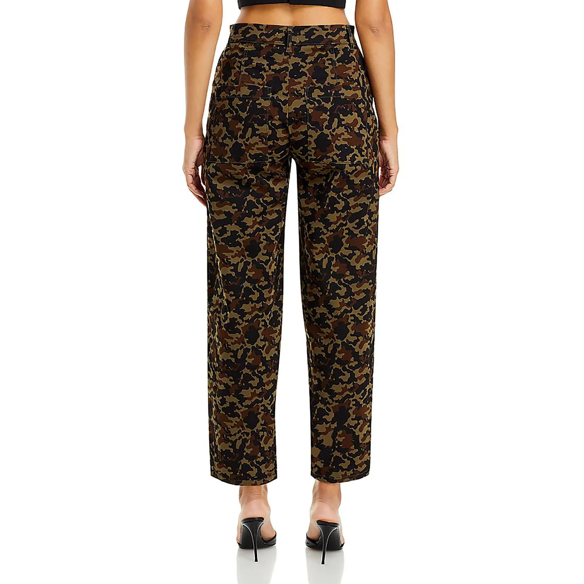 Womens Relaxed Camouflage Straight Leg Pants