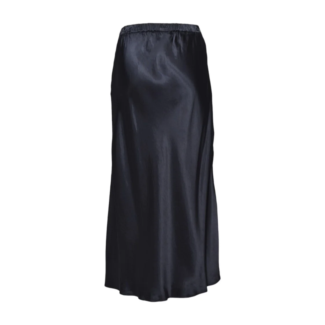 Glossy Pure Viscose Satin Midi Pencil Skirt