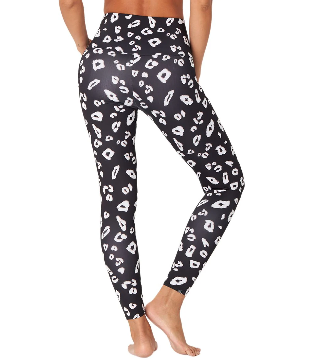 Onzie High Waisted Basic 7/8 Yoga Leggings Black/White