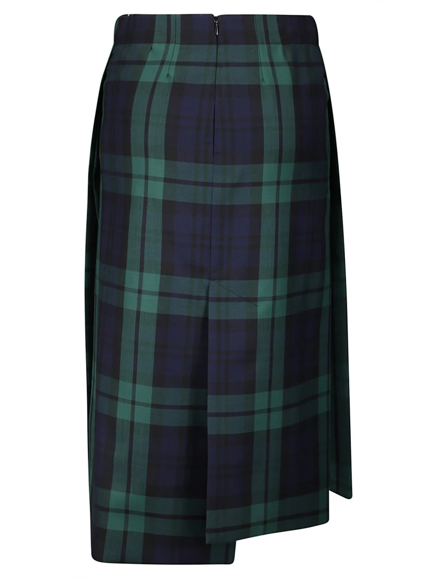 Tartan Skirt With Slits