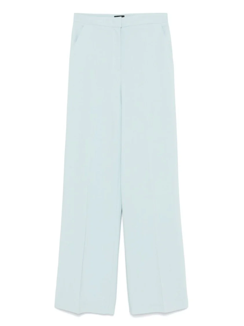 Light Blue Wide-Leg Trousers