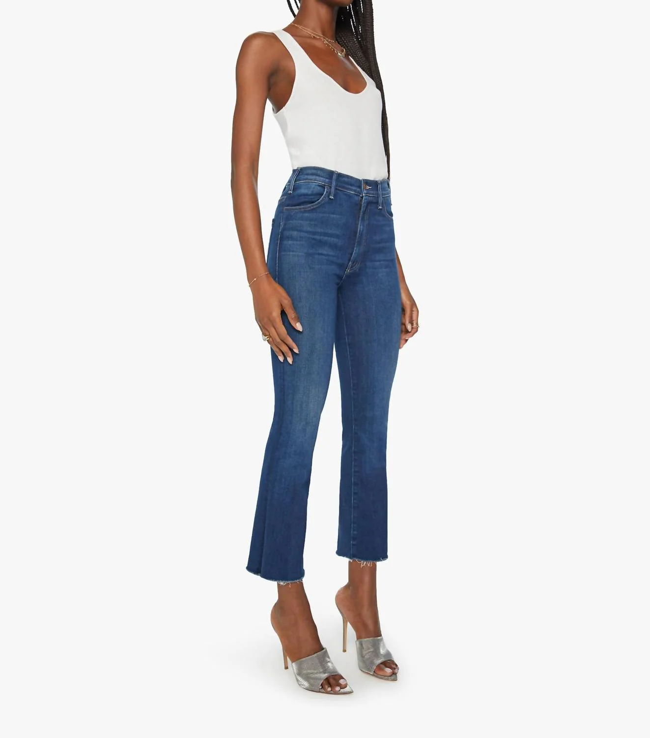 Hustler Ankle Heirloom High Rise Jeans In Blue