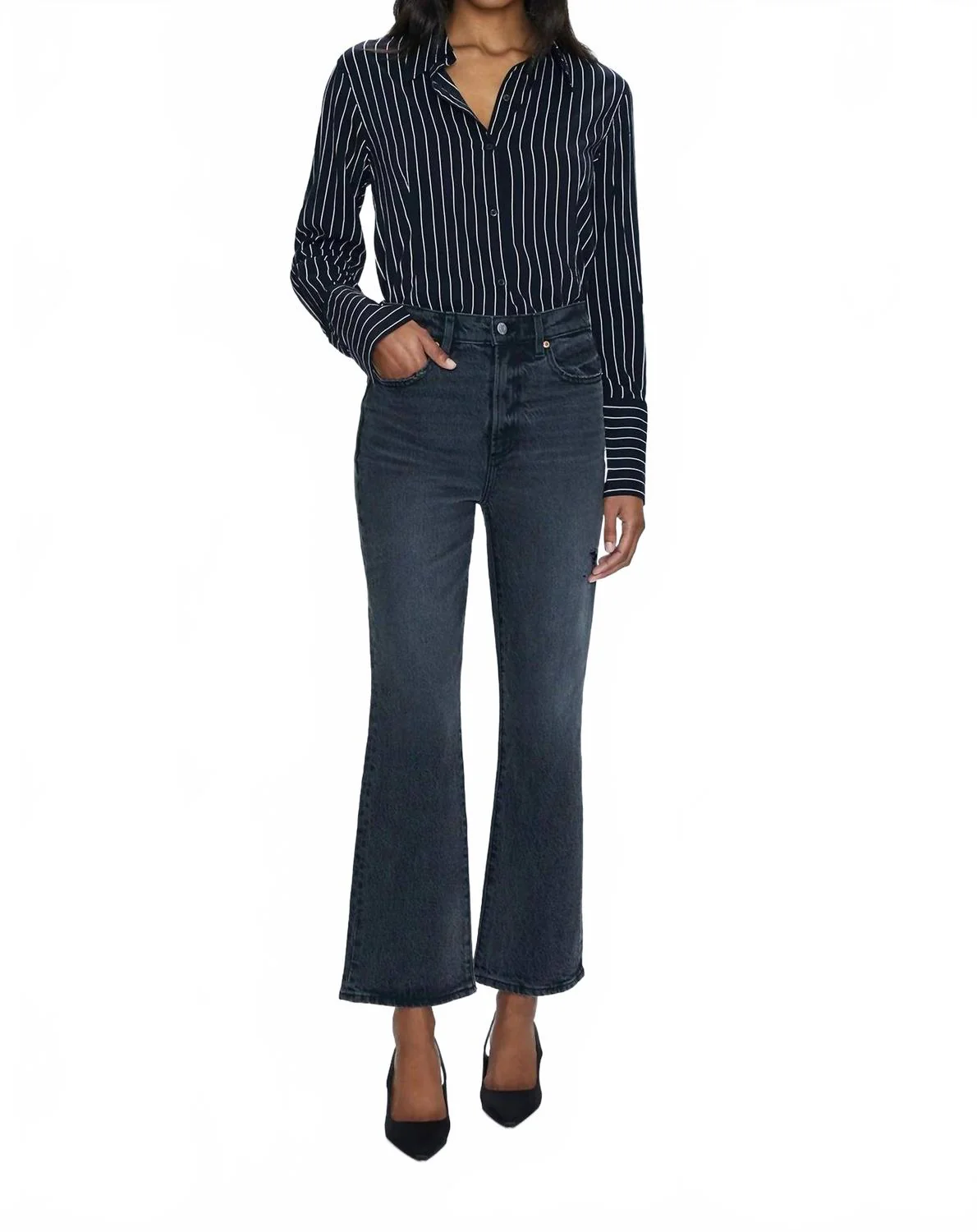 Ally High Rise Bootcut Jeans In After Hours Vintage