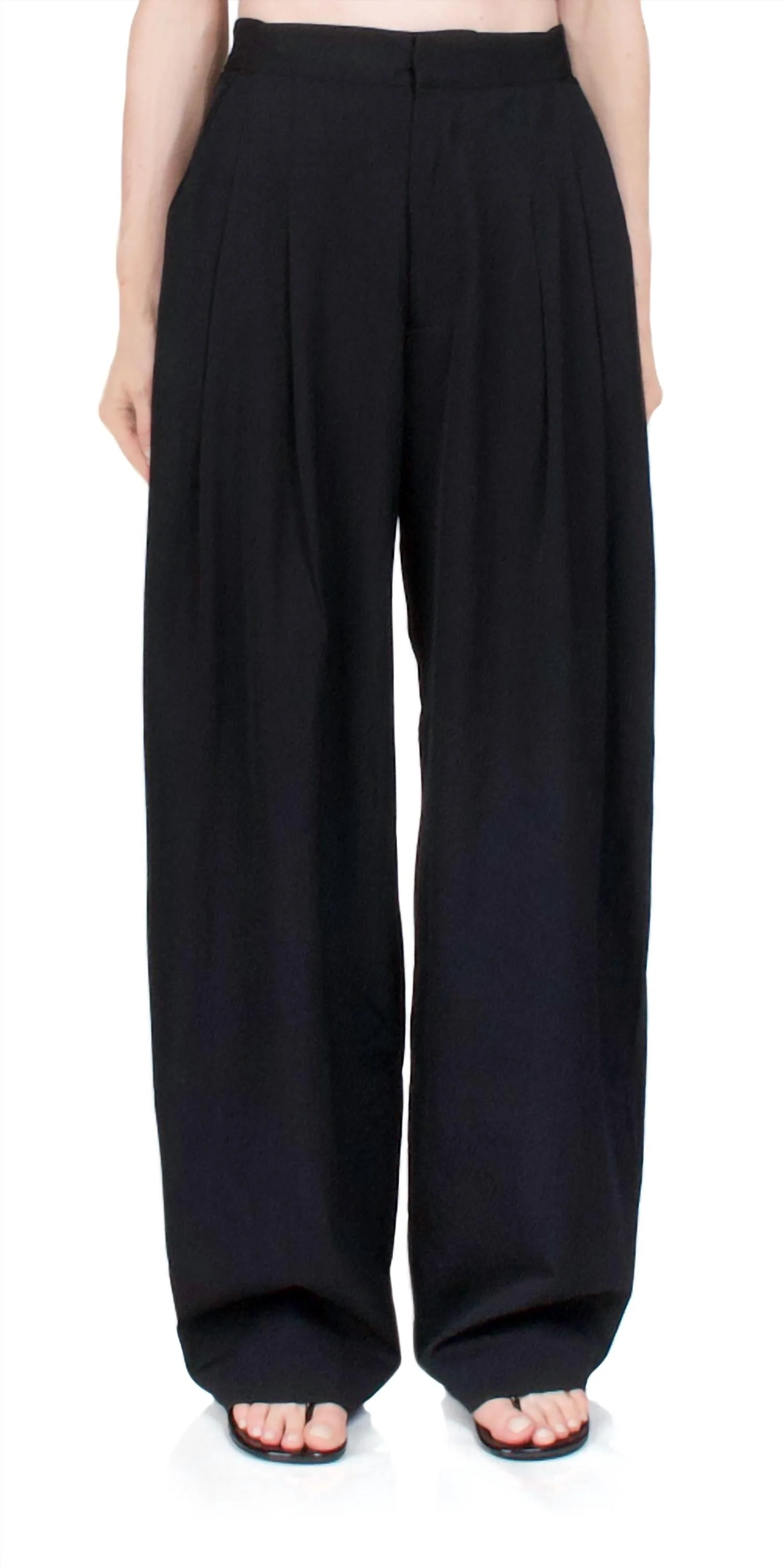 Adjustable Trousers In Black