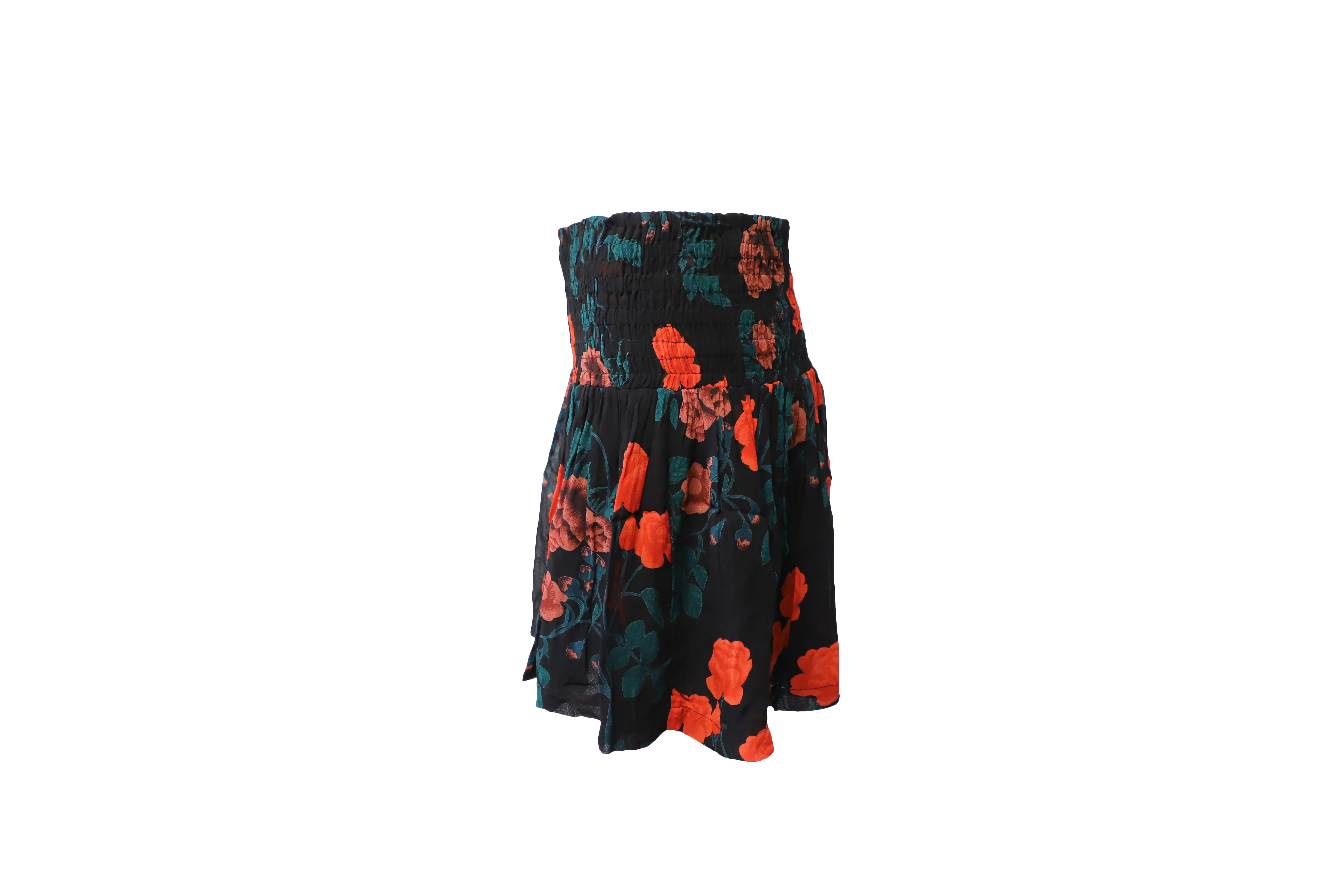 Ganni Newman Georgette Skirt in Black Viscose