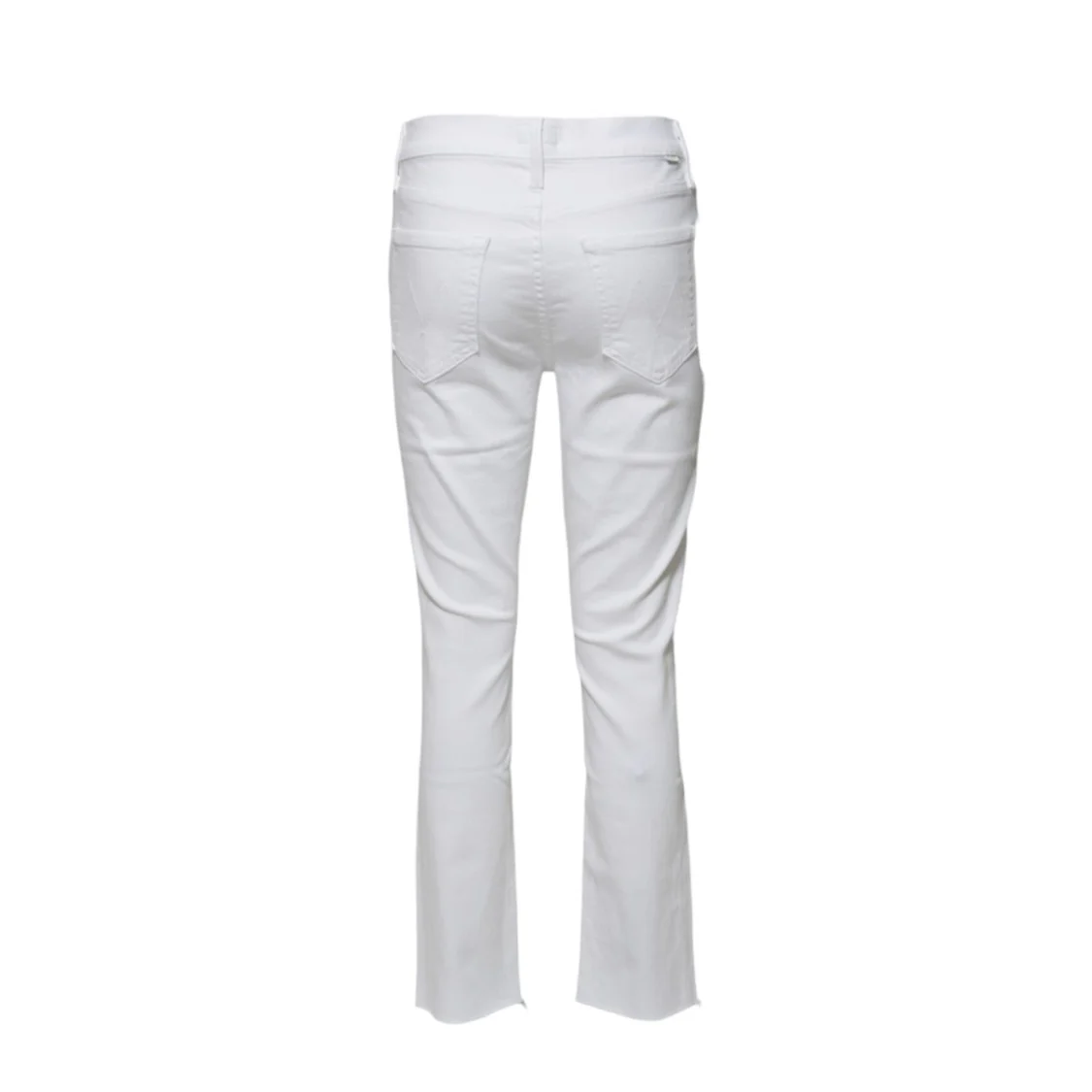 White Cotton The Mid Rise Dazzler Ankle Fray Jeans