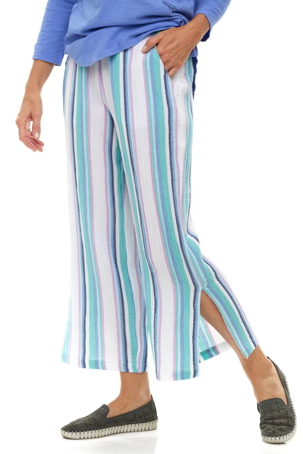 Awning Stripe Cabana Pants In Palm