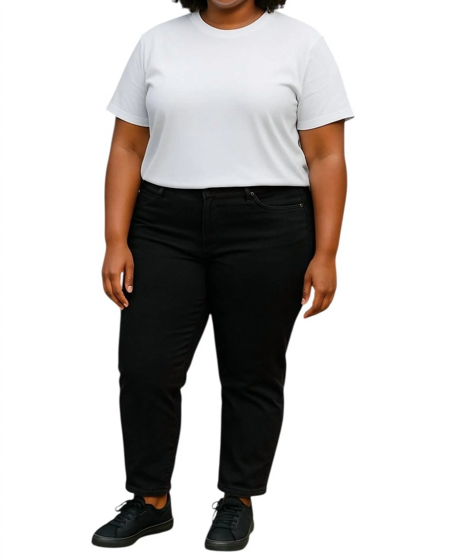 Organic Cotton Corduroy Skinny Jean In Black Size 20W Nwt