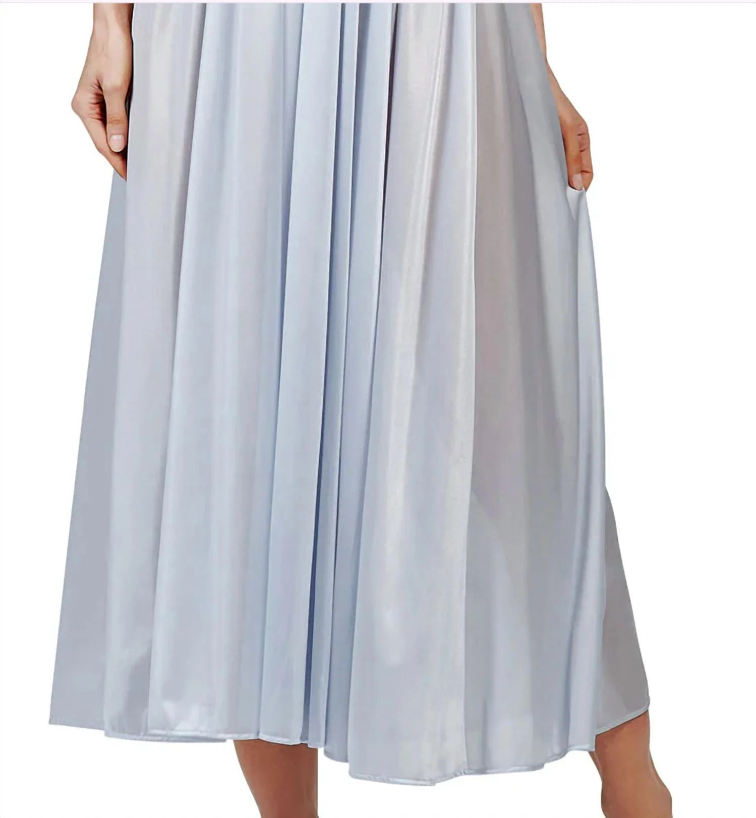 Silhouette 53 Inch Sleeveless Long Gown In Silver