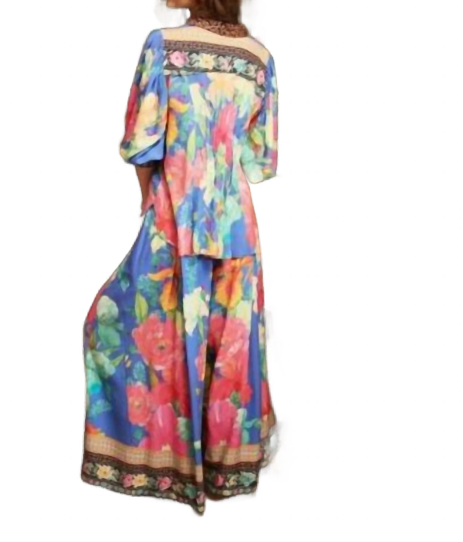 Royal Bloom Pants In Blue Floral