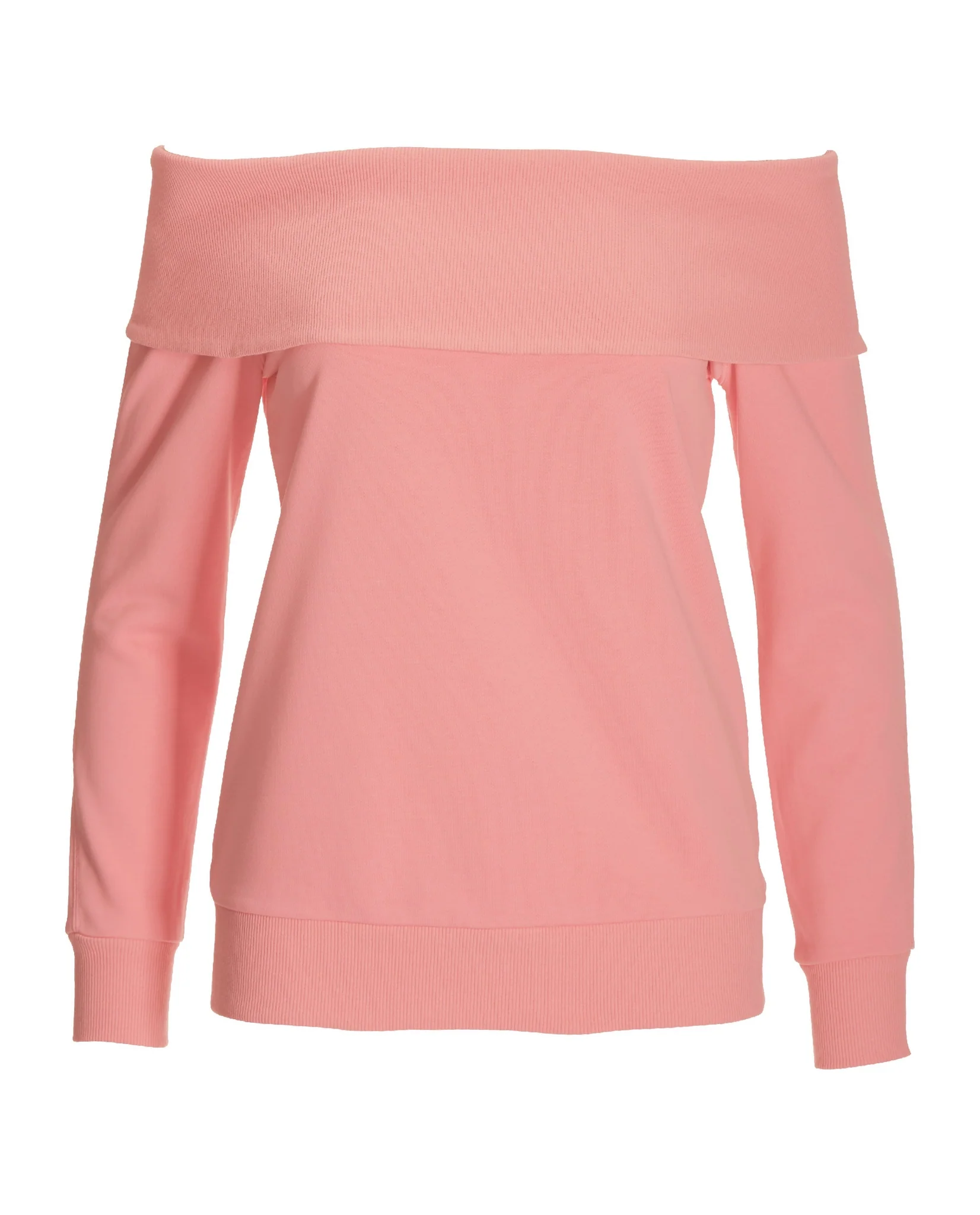 Slouchy Foldover Sweatshirt Sachet Pink
