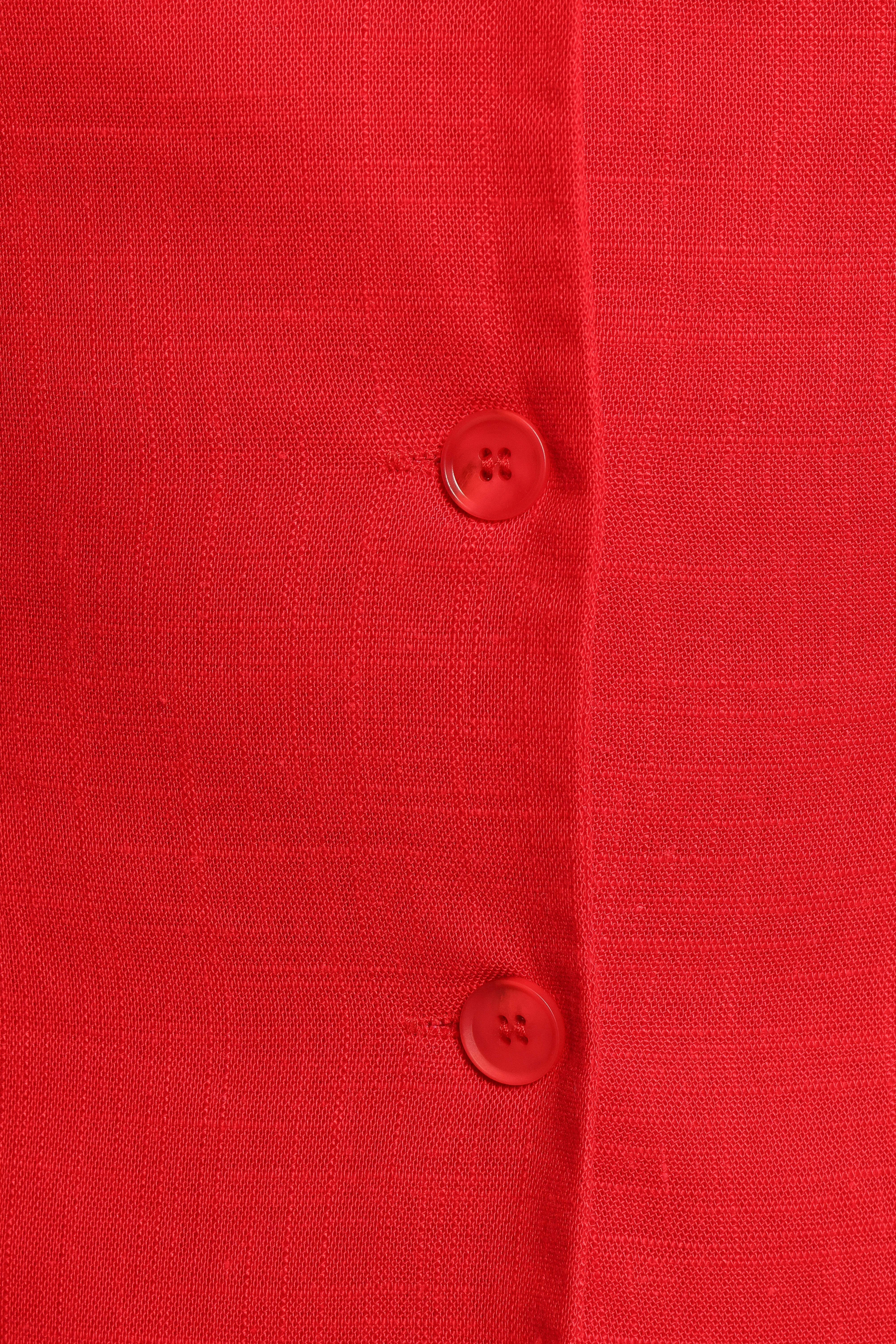 Amia Linen Blend Vest Top - Red