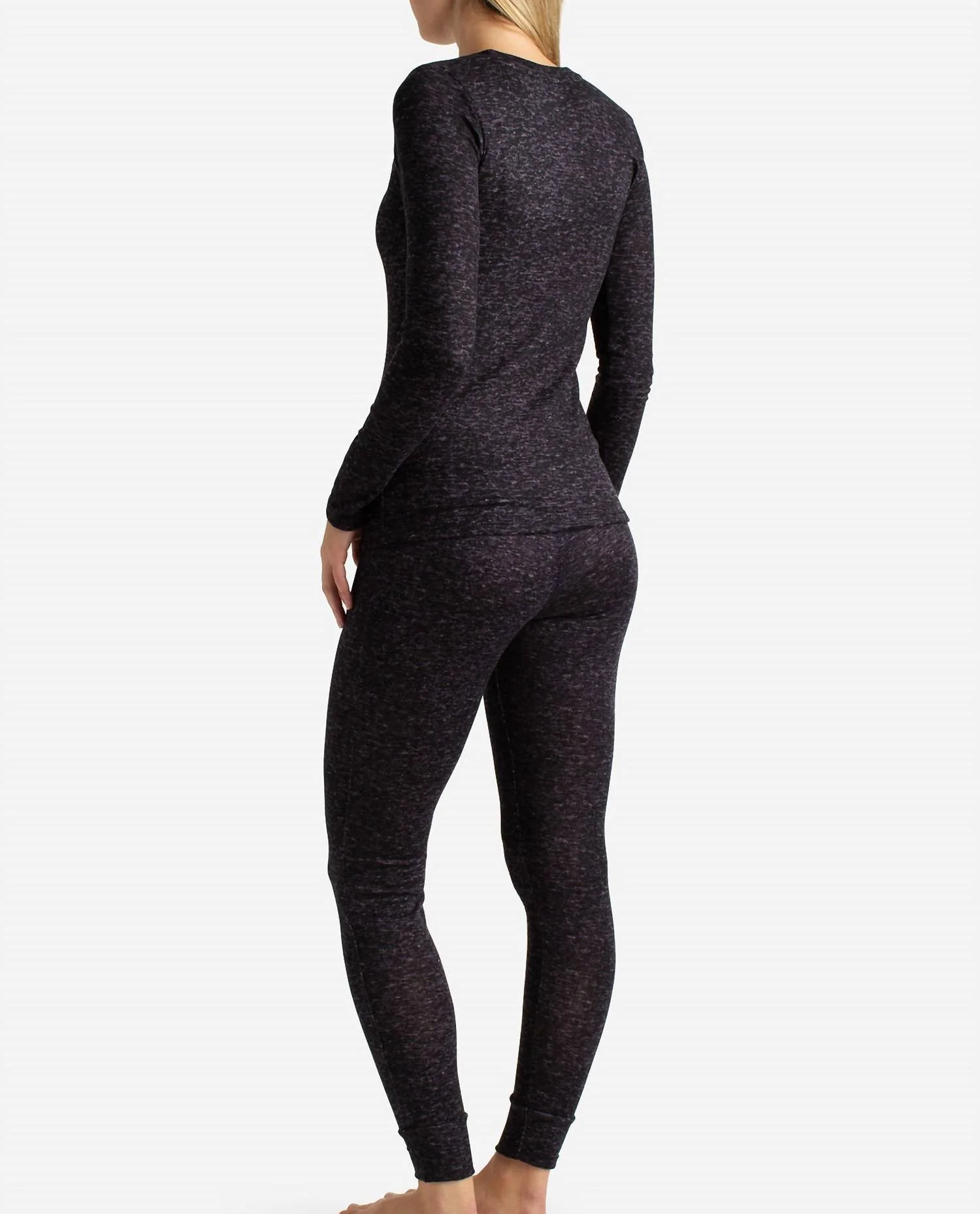 Hacci Layering Set With Leggings In Black Heather