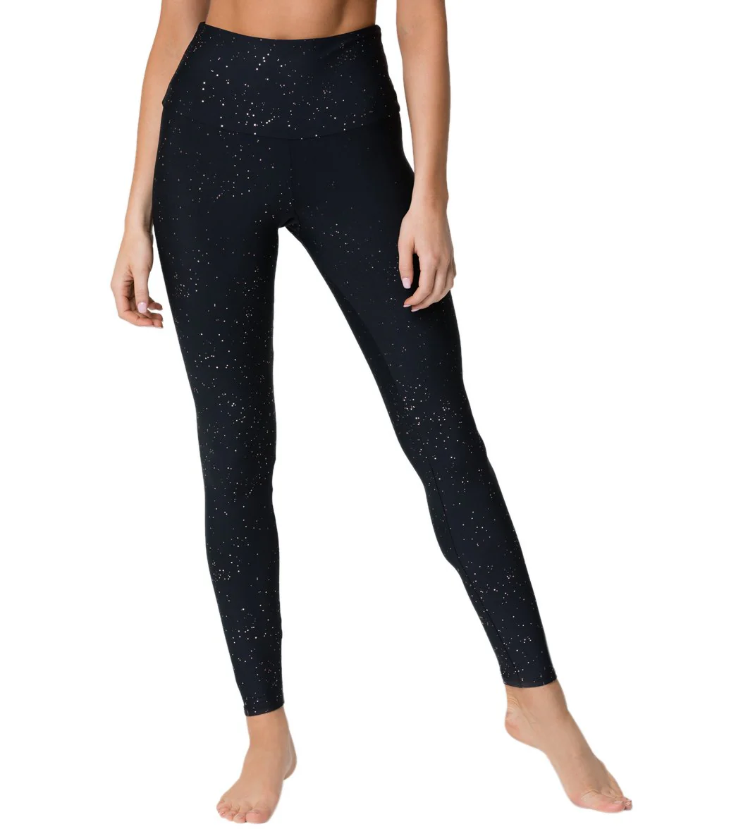 Onzie High Waisted Yoga Leggings Gold Dust