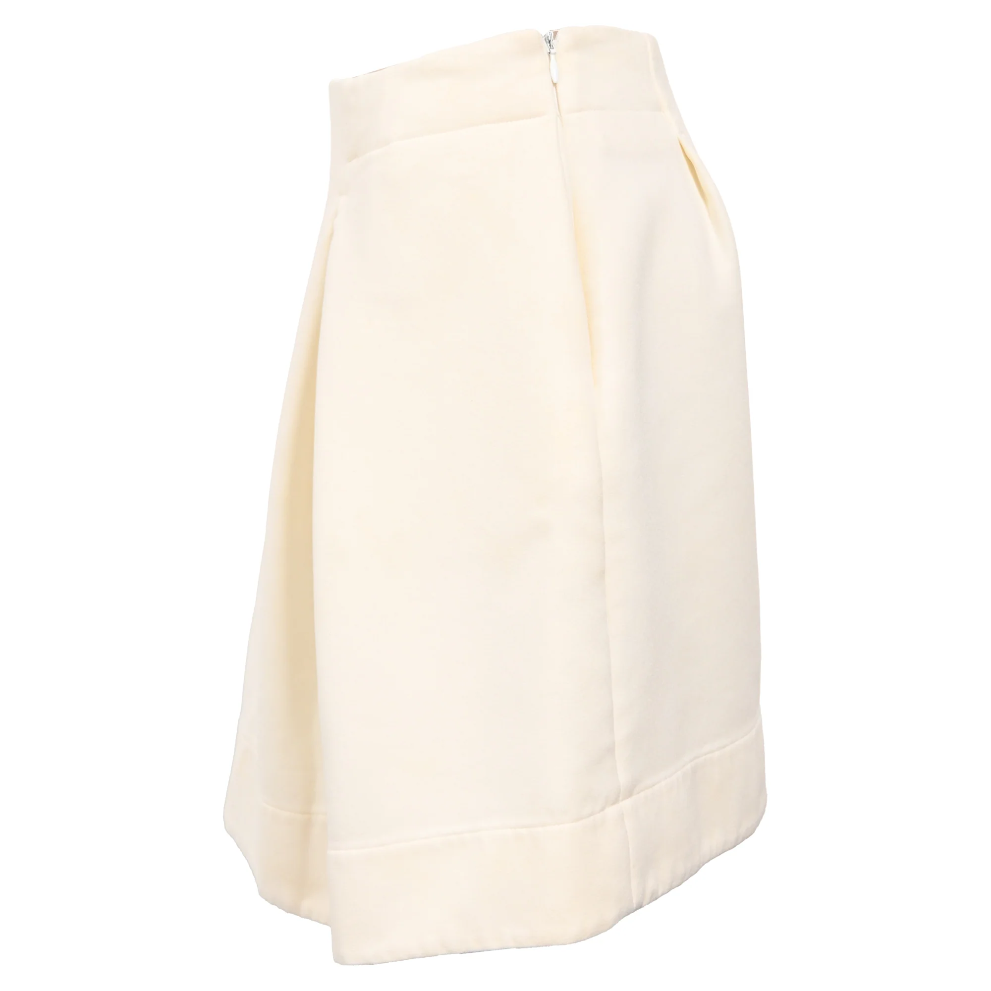 Jil Sander Pleated Mini A-Line Skirt in Viscose