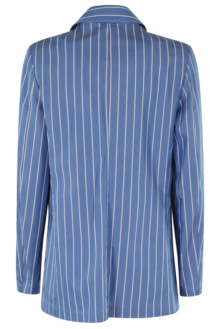 Double-Breasted Striped Blazer