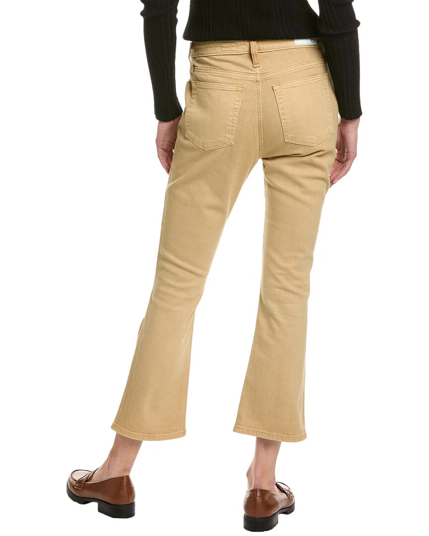 AG Jeans Jodi Sulfur Sandy Pail High-Rise Slim Flare Crop Jean