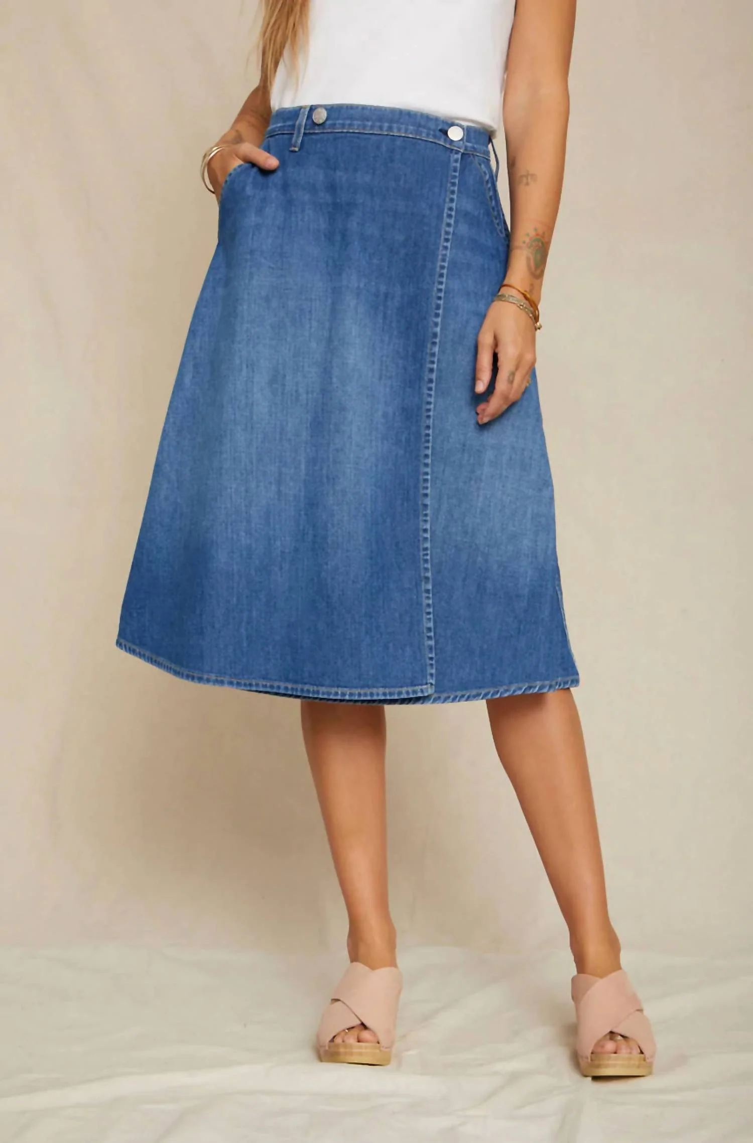 Marie Wrap Skirt In Wistful